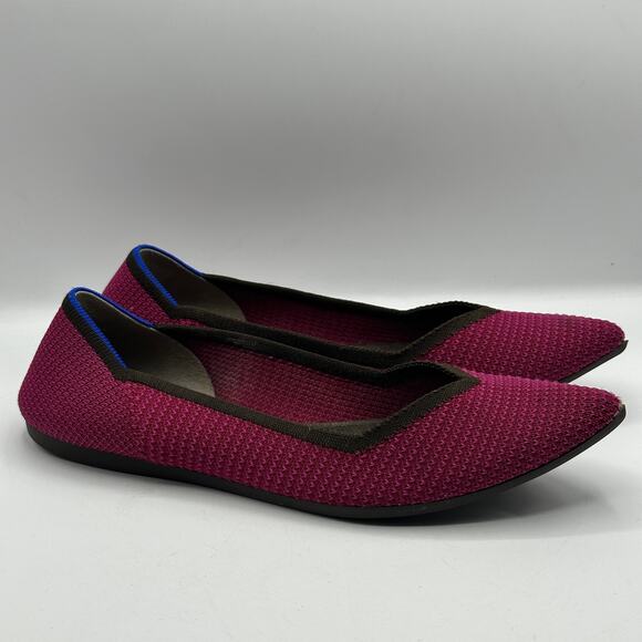 ROTHY'S The Point Flat Bright Magenta Pink Sz 11 $145 - Picture 2 of 8
